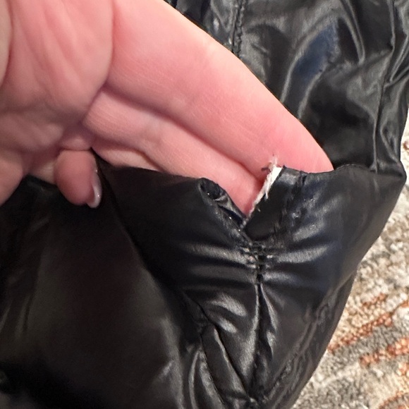 SAM Shiny Black Quilted Vest - Picture 2 of 3